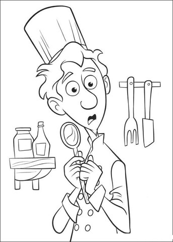 Alfredo Linguini Is Scared  Coloring page