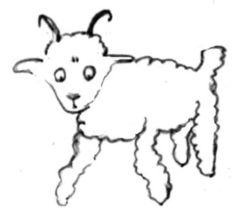  A Sheep drawing for Little Prince Coloring page