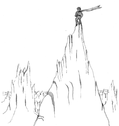 Little Prince On The Mountain  Coloring page