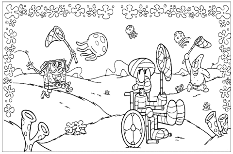 Lonely Squidward  Coloring page