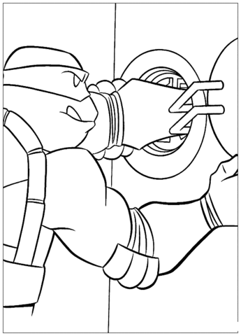 Donatello Looking For The Key  Coloring page