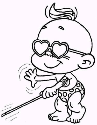 Heart Sunglasses  Coloring page