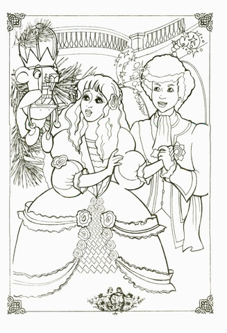 The Mouse King and Dolls Coloring page