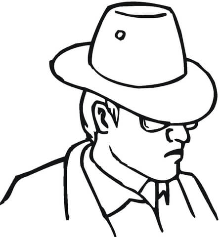 Man In A Hat  Coloring page