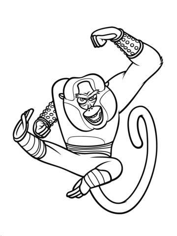 Master Monkey  Coloring page