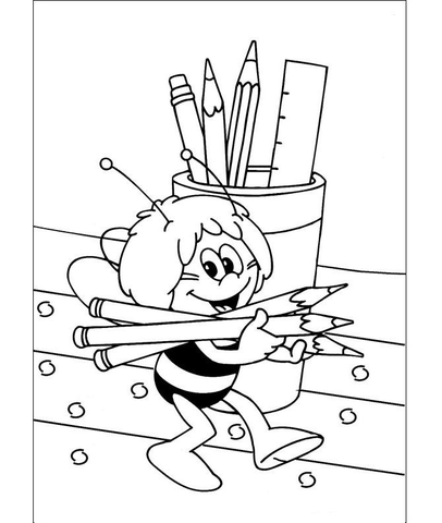 Maya Goes To School  Coloring page