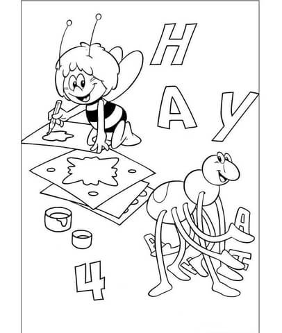 Maya Makes The Picture  Coloring page