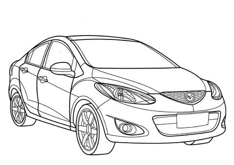 Mazda 2 Sedan  Coloring page