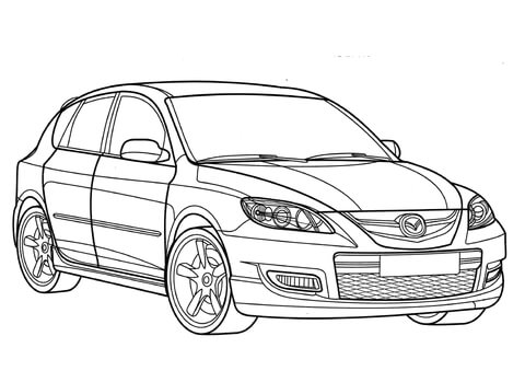 Mazda 3 MPS  Coloring page