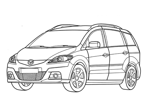 Mazda 5  Coloring page