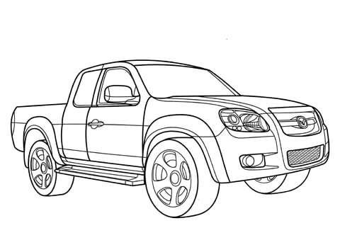 Mazda BT-50 pickup Coloring page