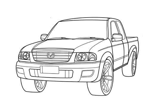 Mazda B-Series pickup truck Coloring page