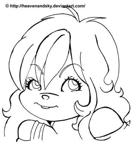 Chipette from Alvin and the Chipmunks Coloring page