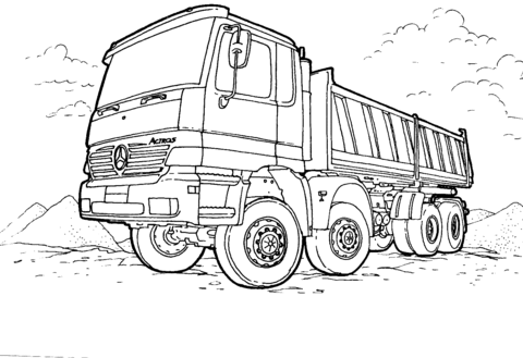 Mercedes-Benz Truck Coloring page