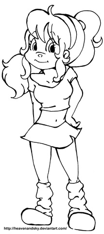 Mia from Alvin and the Chipmunks Coloring page