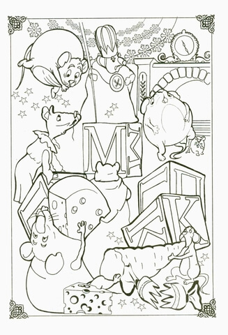 Mice  Coloring page