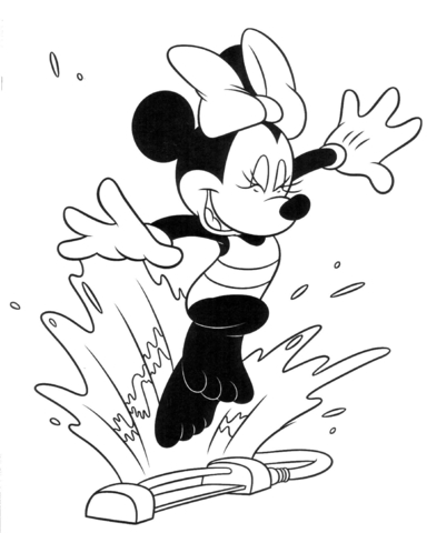 Minnie In The Water  Coloring page