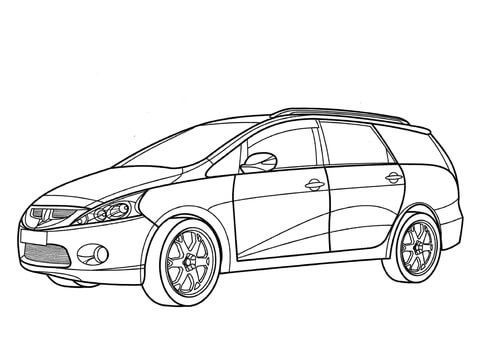 Mitsubishi Grandis  Coloring page