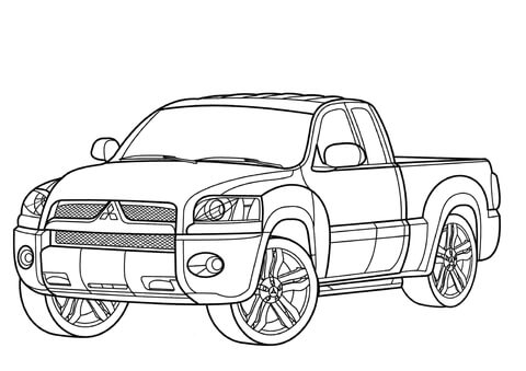 Mitsubishi Raider XLS  Coloring page