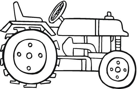 Modern Tractor  Coloring page