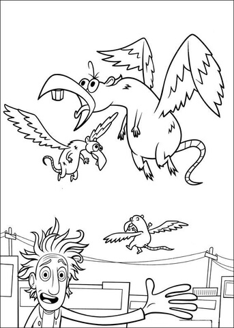 Monsters In The Sky  Coloring page