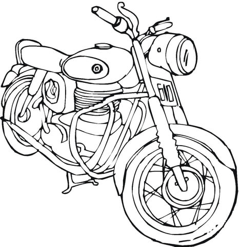 Motorcycle Coloring page