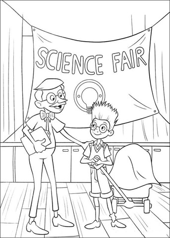 Mr. Willerstein and Lewis Coloring page