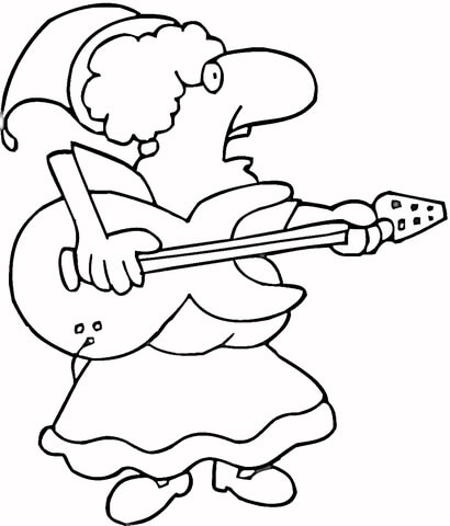 Mrs Christmas Lady  Coloring page