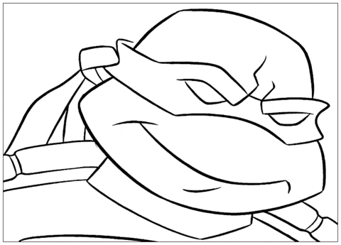 Ninja Turtle's face Coloring page