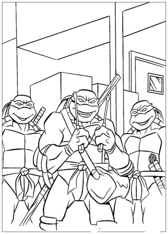 Teenage Mutant Ninja Turtles Coloring page