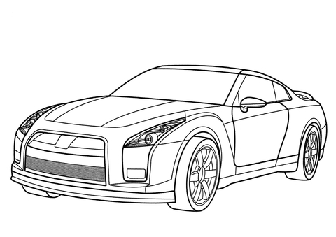 Nissan GT-R  Coloring page