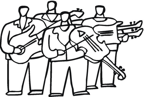 Orchestra With Violas  Coloring page