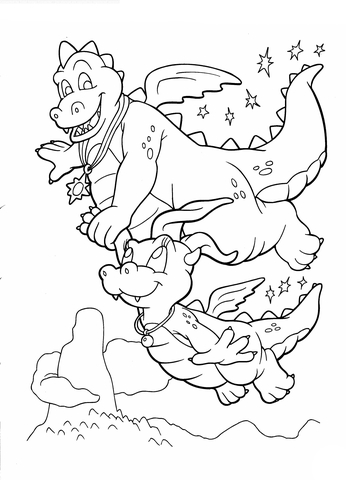 Ord And Cassie In The Sky  Coloring page