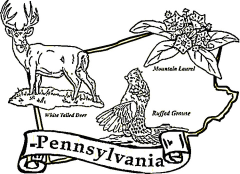 Pennsylvania state Coloring page