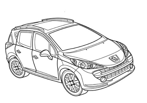 Peugeot 207 SW Coloring page