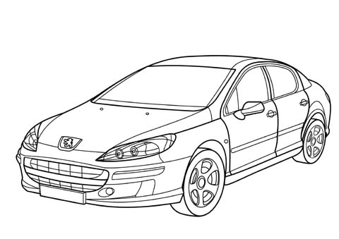 Peugeot 407  Coloring page