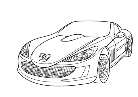 Peugeot 907  Coloring page