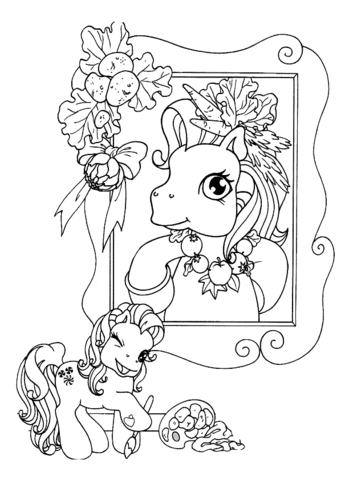 Picture of Pony In Frame  Coloring page