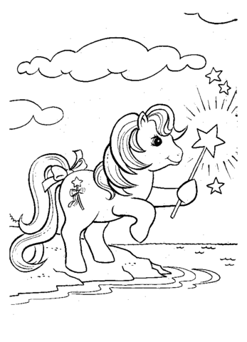 Pony Got Magic Stick  Coloring page