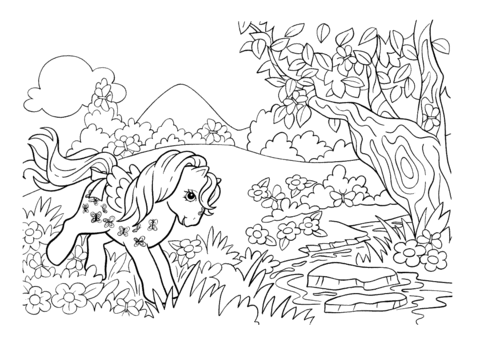 Pony In The Forest  Coloring page