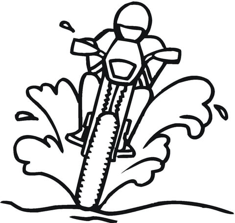 Racing On The Dirty Road Coloring page