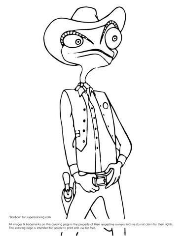 Rango Cowboy  Coloring page