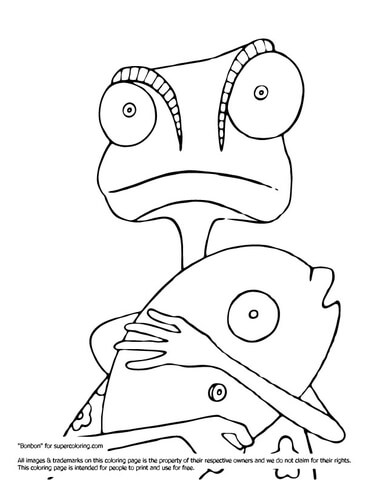 Rango with Fish  Coloring page