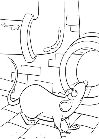 Remy Around Tubes  Coloring page