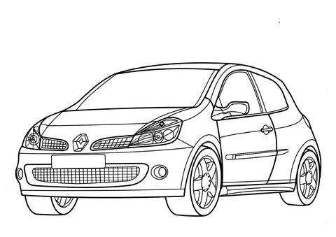 Renault Clio RS Sport Lux Coloring page