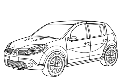 Renault Sandero  Coloring page