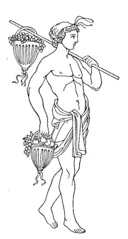 Dionysus-Bacchus  Coloring page