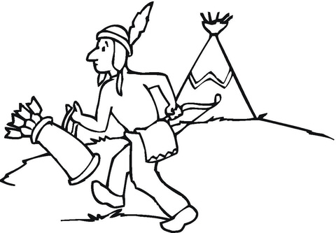 Native American Indian Coloring page