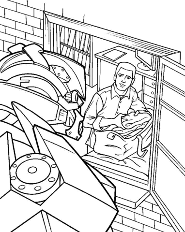 Sam And His Best Friend Bumblebee  Coloring page