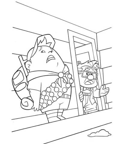 Scared Russell  Coloring page